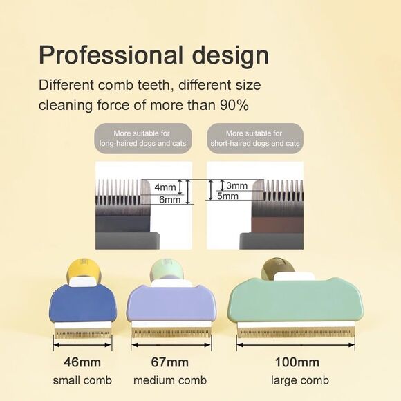 T10 Modern Shedding Pet Comb - Picture 3 of 5